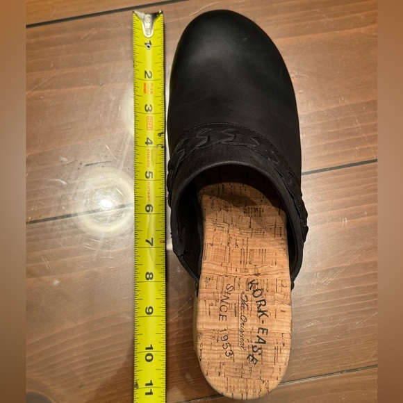 Women’s Kork-EaseTilly Black Leather Platform Braided Clogs Size 9 - Picture 15 of 17